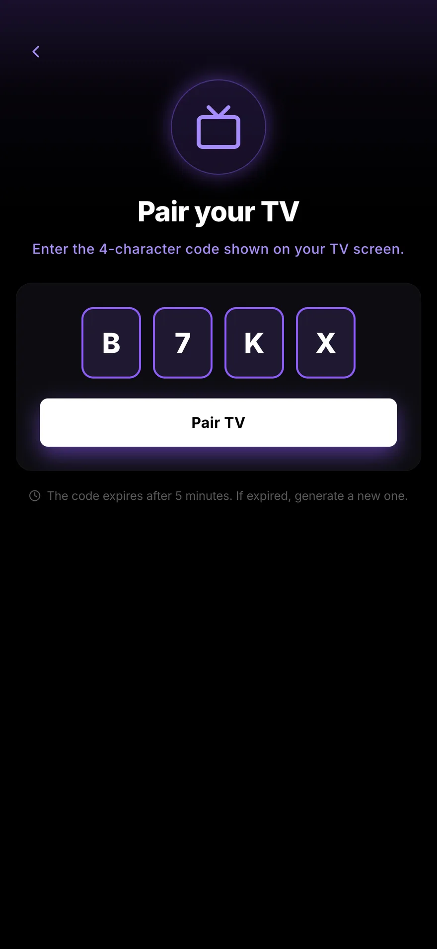 Pair a TV from a phone